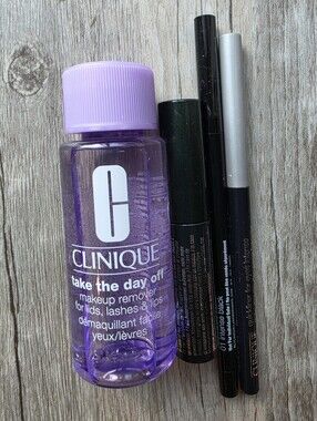 Clinique Mascara & Eyeliner + 01 Intense Black Gel Eyeliner + Makeup Remover